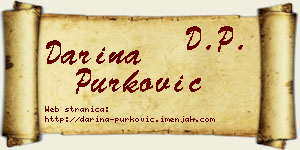 Darina Purković vizit kartica